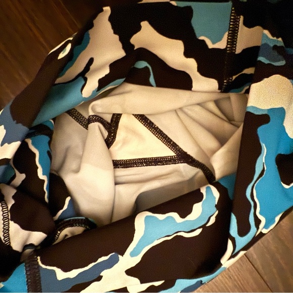 Lululemon Wunder Under Pant (Hi-Rise) Boom Bloom Beach Blanket Blue Ice Milk - Picture 6 of 8